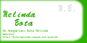 melinda bota business card